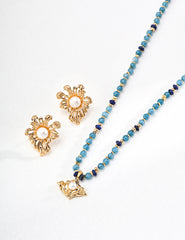 Vintage sunshine pearl earrings