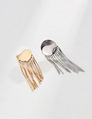 Stylish pearl tassel earring_Vintage gold