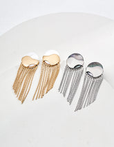 Stylish pearl tassel earring_Vintage gold