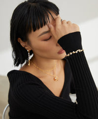 Cloudscape Moon Pearl Bracelet_Vintage Gold