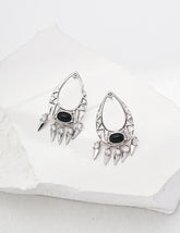 Sterling Silver Black Onyx Earrings