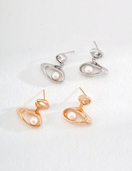 Vintage Gold Pearl Earrings