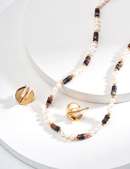 Short Rhodonite Pearl Necklace