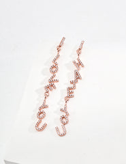 Rose Gold "I LOVE YOU" Earrings