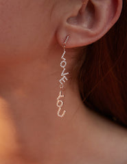 Rose Gold "I LOVE YOU" Earrings