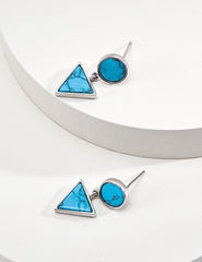 Turquoise Triangle Earrings