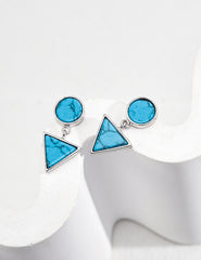 Turquoise Triangle Earrings