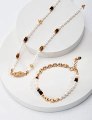 Tiger Eye Pearl bracelet