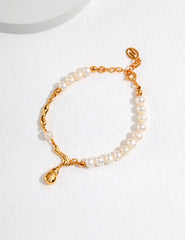 Flow Pearl Bracelet_Platinum