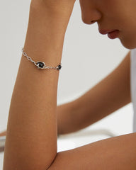 Black Agate Bracelet_Vintage Gold