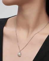 Lava Fluid Pearl Necklace_Platinum