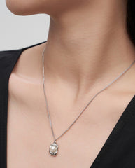 Lava Fluid Pearl Necklace_Platinum