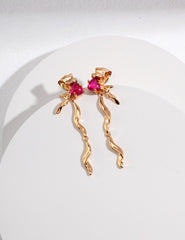 Butterfly heart Earrings_Vintage Gold