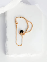 Flowy Agate Ear Clip_Vintage Gold