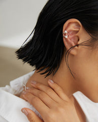 Pearl Ear Bone Clips_Vintage gold