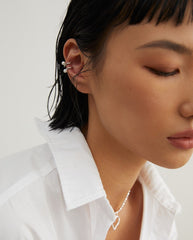 Pearl Ear Bone Clips_Platinum