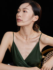 Double layered necklace_Vintage Gold