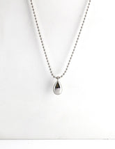 Vintage Teardrop Clavicle Necklace_Silver