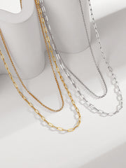 Double layered necklace_Vintage Gold