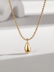 Vintage Teardrop Clavicle Necklace_Golden
