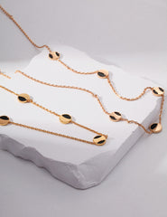 Sterling Silver Black Agate Necklace_Short_Silver