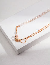 Silver Pearl Necklace_Nest Series_Vintage Gold