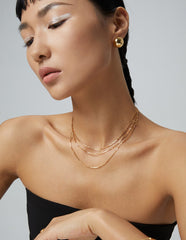 Three Layered Necklace_Gold