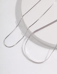 Wide Snake Bone Necklace_Silver