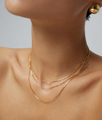 Three Layered Necklace_Gold