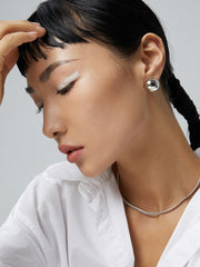 Chic Round Earrings_Platinum