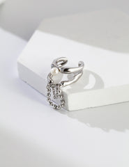 Chic Pearl Ear Clip_Vintage Gold