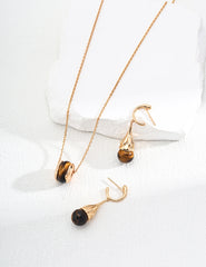 Tiger Eye Stone Earrings
