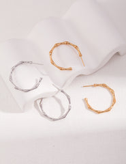 Bamboo Earrings_Platinum