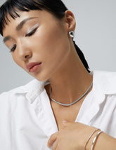 Snake Bone Necklace_Platinum