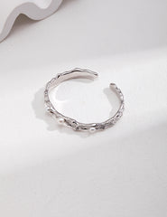Ocean Wavy Bracelet_Platinum