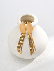 Oval Tassel Earrings