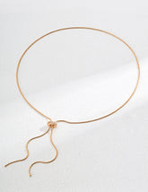 Adjustable Stylish Zircon Necklace_Gold