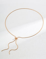 Adjustable Stylish Zircon Necklace_Platinum