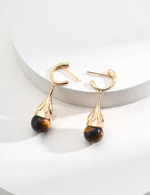 Tiger Eye Stone Earrings