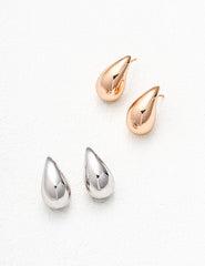 Teardrop Earrings_White Gold