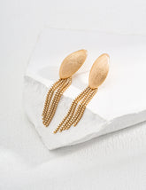 Oval Tassel Earrings