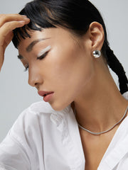 Snake Bone Necklace_Platinum