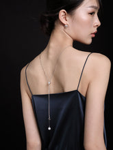 Flower Long Necklace with Letter 'D'