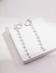 Long Chic Pearl Earrings