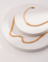 Snake Bone Necklace_Vintage Gold
