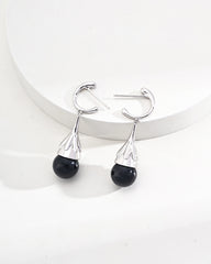 Black Agate Earrings