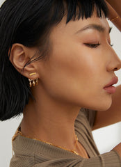 Leaf Earrings_Platinum
