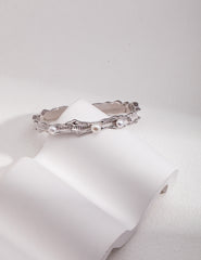 Ocean Wavy Bracelet_Platinum