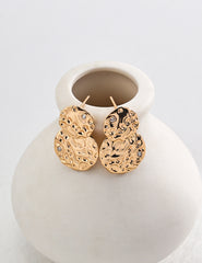 Double Round Earrings_White Gold