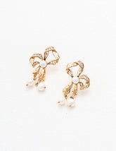 Pearl Bow Earrings